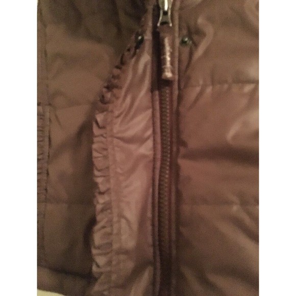 Aeropostale Girls Brown Full Zip Puffer Vest Jacket Hooded Size 6/6X - Picture 2 of 11